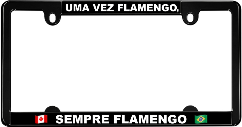 SEMPRE FLAMENGO - metal license plate frame (Color logo)